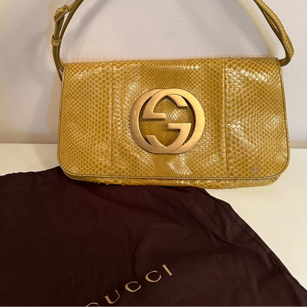 Gucci Python Bag, Blondie GG Logo EXCELLENT Condition - Authentic, Vintage, Rare
